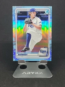 2020 Bowman Chrome Draft HUNTER BARNHART Sky Blue Refractor Tampa Bay Rays - Picture 1 of 2