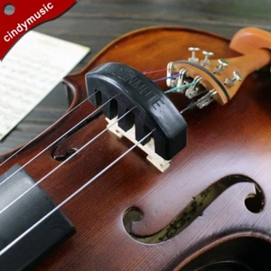 Rubber Violin Mute for 1/2 3/4 4/4Violin Muffler Black Soft and Dampens Sound AU - Picture 1 of 8