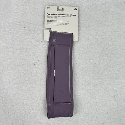 Lululemon Fast Free Fleece Run Ear Warmer Unisex Headband Sz L/XL Purple NWT - Image 1 of 4