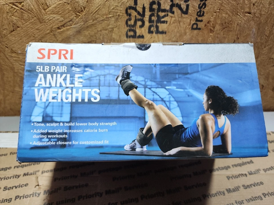 SPRI 5lb Adjustable Ankle Weight Set 10 Lbs Total - Comfort Fit