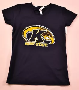 kids Kent State tee shirt size large navy cotton short sleeve v-neck cotton - Picture 1 of 6