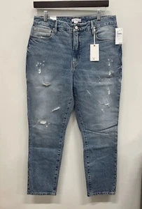 Good American, Women's Good Classic Skinny Distressed Jeans, Indigo, Size 10 NWT - Picture 1 of 7