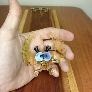 Glass animals. Owl bird made of beautiful Murano glass. A souvenir. Toy. Handmad - Picture 1 of 7