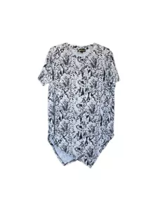 Serena Williams Signature Black Snakeskin Tunic Asymmetrical Hem Women’s Large - Picture 1 of 8