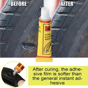 Bike Tire Repair Kit Adhesive Fix Punctures with Rubber Cement New Q5 - Picture 1 of 12