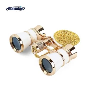Aomekie 3x25 Compact Folding Binoculars with Necklace for Adults Kids Theater - Picture 1 of 1