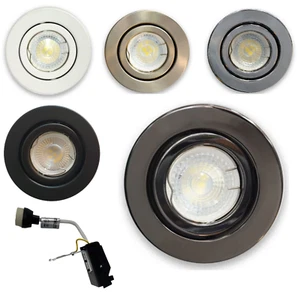10X Large Ceiling Lights Recessed Downlight Tiltable GU10 LED Spotlights - Imagen 1 de 25