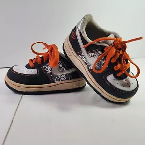 Nike Air Force 1 schwarz Freizeit niedrig sportlich Sneaker Schuhe Größe US 6c Doodle TD - Bild 1 von 10