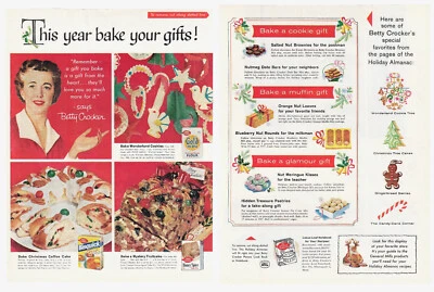Anuncio impreso Betty Crocker anuncio vintage de Navidad galletas pasteles hornear 1958 Foto 1 de 3