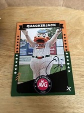 2023 Long Island Ducks Signed QuackerJack SGA Mascot Card Ticket & Schedule MiLB