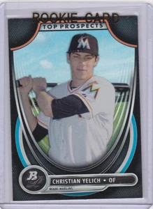 CHRISTIAN YELICH Top Prospects ROOKIE CARD Foil INSERT RC Milwaukee Brewers MVP! - Picture 1 of 2