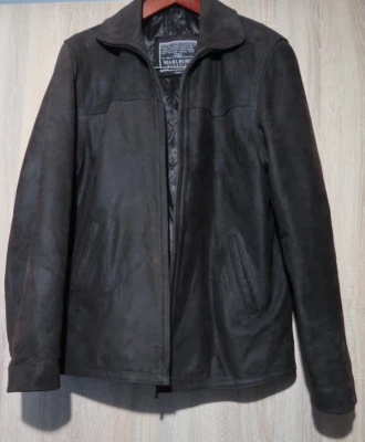 Marlboro Classics Men's Vintage Brown Oiled Wax Leather Jacket Size M - Image 1 of 4