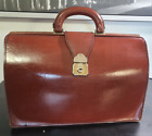 Vintage SMS England Brown Cowhide Leather Business Medical Bag NO KEY