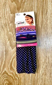 Scunci Summer Chic Elastic Hair Ties Ponytail Holders & Headband 14pc Colorful - Picture 1 of 1