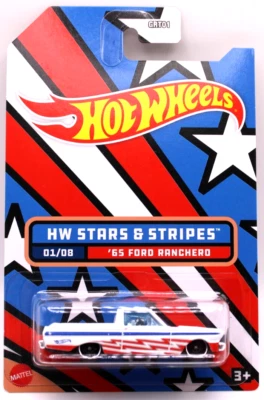 Ford Ranchero 1965 Stars & Stripes #1 2021 blanco negro Steelie's Hot Wheels Foto 1 de 4