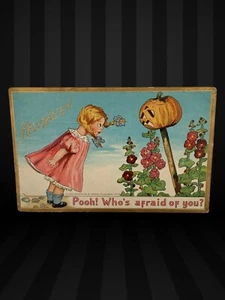 1911 🧡 HALLOWEEN POSTKARTE 🧡 MÄDCHEN SCHEUCHE JOL POSTKARTE 🧡 RAPHAEL TUCK SONS - Bild 1 von 14