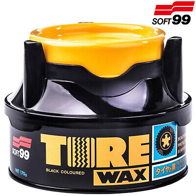 SOFT99 Tire Black Wax Reifenwachs Für Schwarze Reifen Reifenpflege 170g • 21.25€