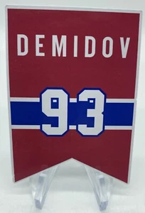 Jersey Name + Number Mini Banner Sticker IVAN DEMIDOV Montreal Canadiens - Picture 1 of 2