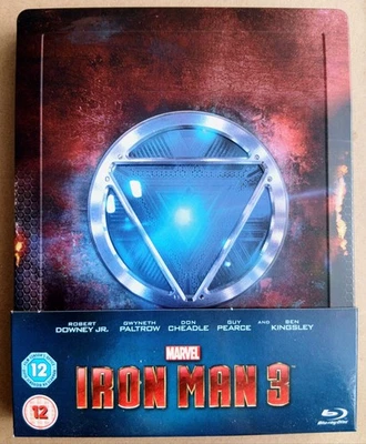 Steelbook Marvel Iron Man 3 UK Exclusive Blu Ray Zavvi UK OOP Limited Edition - Image 1 of 4
