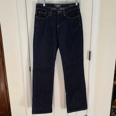 Pantalones de mezclilla para mujer Lucky Brand Easy Rider lavado oscuro corte bota talla 6/28 calce relajado Foto 1 de 4