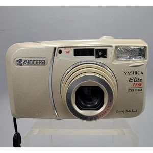 Yashica Kyocera Elite 115 Zoom Quartz Date Back 38-105mm 35mm Film Camera Tested - Picture 1 of 7