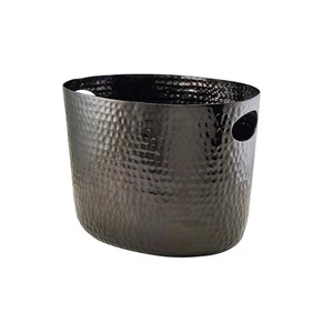 GenWare Wine Bucket Black Aluminium Hammered Finish Wine Stands Bars 30.5cm - Picture 1 of 2