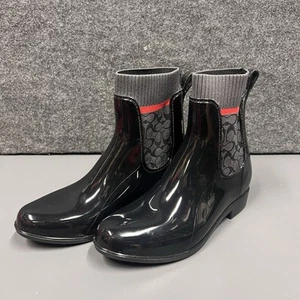 Coach Rivington Rain Boots Women Size 6B - Picture 1 of 13