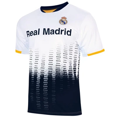 Camiseta Real Madrid Licenciada Oficialmente - Camiseta Dia do Jogo Adulto, Branca, Pequena - Imagem 1 de 4