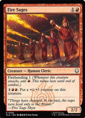 Fire Sages 136 Avatar The Last Airbender Magic the Gathering 002013 - Image 1 of 2
