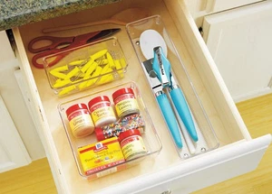 InterDesign 52330 Linus Clear Plastic Drawer Organizer 3 H x 6 W x 2 D in. - Picture 1 of 1