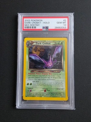 Dark Crobat Holo 2/105 Neo Destiny PSA 10 Gem Mint - Image 1 of 2