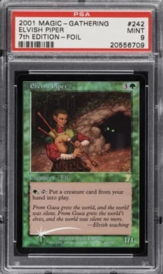 Elvish Piper - 7th Edition foil, Psa 9 MINT. MTG Pop 1 None Higher Rare - Image 1 of 2