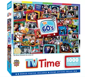 TV Time: 60s TV Shows 1000 piece jigsaw puzzle 680mm x 489mm (mpc) - Picture 1 of 1