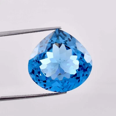 Piedra preciosa suelta AAA+ impecable de 7 x 7 mm azul natural (certificada GIT) Foto 1 de 4