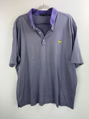 Polo de golf Augusta National Masters Tournament talla XL para hombre púrpura a rayas Foto 1 de 4