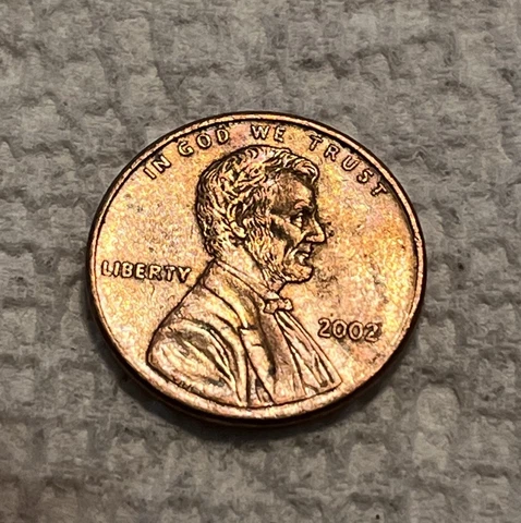 2002 Lincoln memorial penny, no mint mark error. A&M too close together Cover