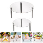 2-Piece Set of Clear Acrylic Cake Display Holders for Wedding Parties