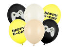 6 Luftballons Happy Birthday 30cm Gamer Latexballons Helium Ballons Set Gelb