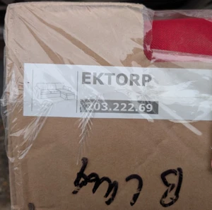 Spare IKEA EKTORP Cover for Sofa w/ Chaise Longue - Nordvalla Red: 203.222.69 - Picture 1 of 3