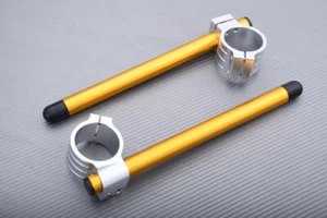 Alu- Gold Pair of Clip Ons Handlebars 45 mm HONDA CBR 900 RR 893 900RR 1994-1997 - Picture 1 of 4