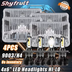 4PCS For 1980-1988 Chevrolet-Monte Carlo SS 4x6"-Hi/Lo Beam LED Headlights- - Foto 1 di 19