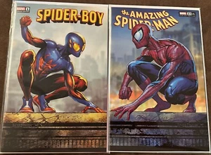 Spider-Boy #1 & ASM 37 Verbindungsdeckel Set mit Echtheitszertifikat!!- TYLER KIRKHAM Cover Art - Bild 1 von 4