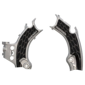 Acerbis X-Grip Frame Guards Silver/Black For Honda CRF250R 2022