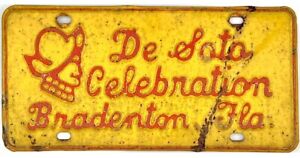 *99 CENT SALE* Mid Century DeSoto Celebration Bradenton Florida License Plate NR