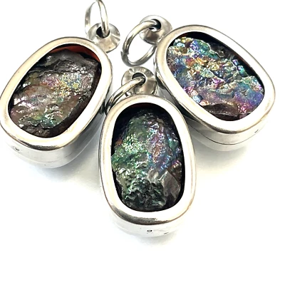 Leklai Colgante Umklum Iridiscente Arco Iris Hematita Regalo Piedra Amuleto 41 g Foto 1 de 4