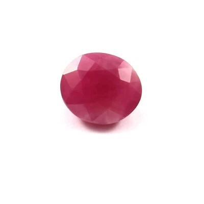 5.70 CT Johnson Mines Heated Natural CERTIFIED Ruby Oval Loose Gemstone Cut - Image 1 of 4