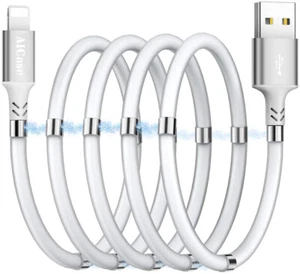 USB A to iPhone Magnetic Charging Cable Carplay Cord for iPhone 14 13 12 Pro Max - Picture 1 of 13