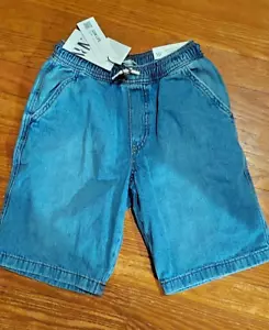 NWT Zara Loose Fit Denim Shorts Light Wash Boys Elastic Waist sz 10 - Picture 1 of 2