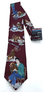 Elvis Presley Neck Tie Italian Silk The King #2 in Collection 1993 NWT Unisex - Picture 1 of 12