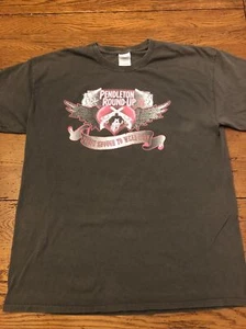 Pendleton Round-Up grey Shirt “Tough Enough To Wear Pink” size L - Picture 1 of 3